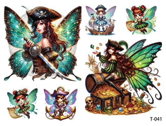 T041-T050 3D pre-cut embossed sticker 1pcs(4.92*3.74 inch) T041