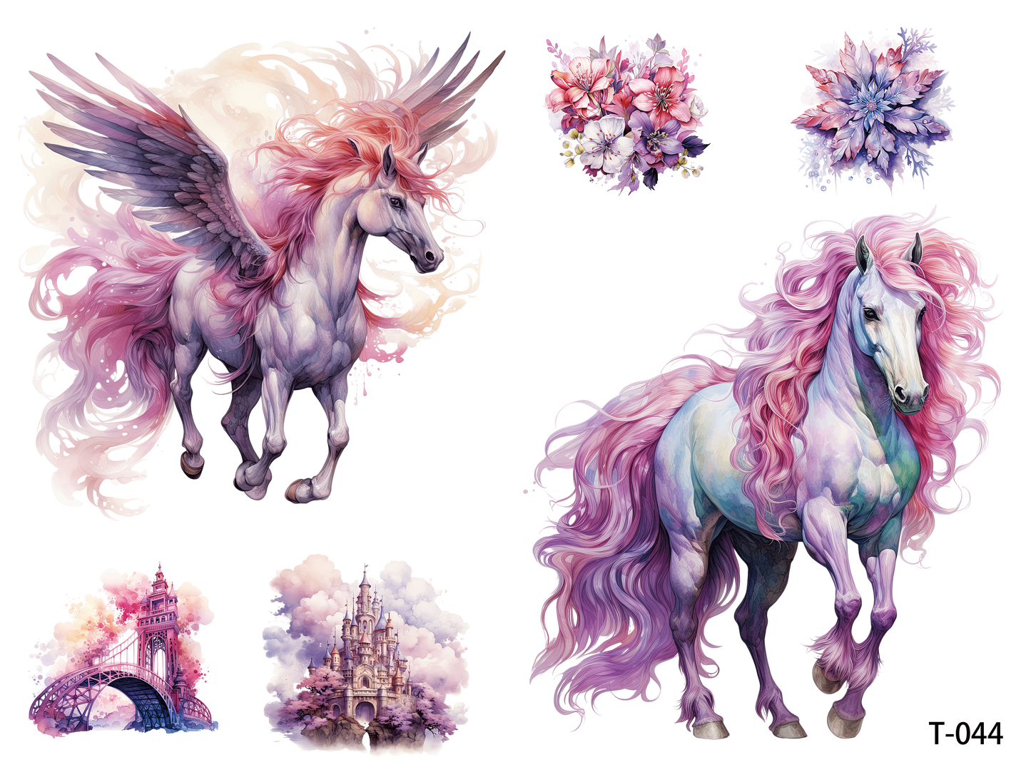 T041-T050 3D pre-cut embossed sticker 1pcs(4.92*3.74 inch) T044