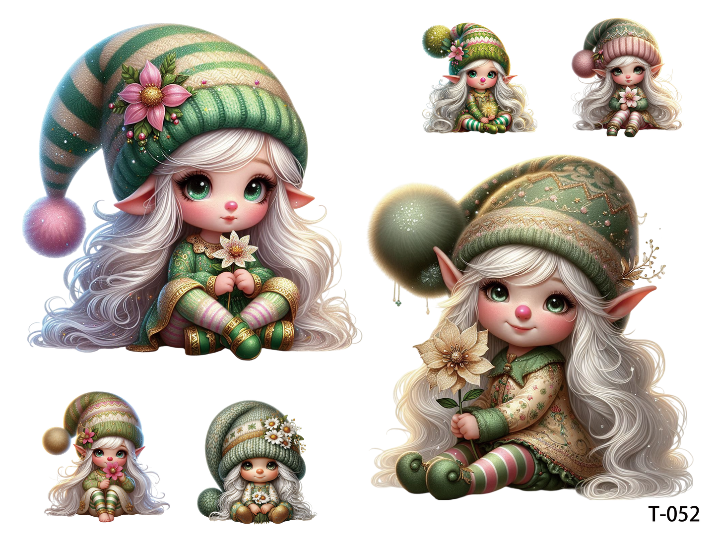 T051-T060 3D pre-cut embossed sticker 1pcs(4.92*3.74 inch) T052