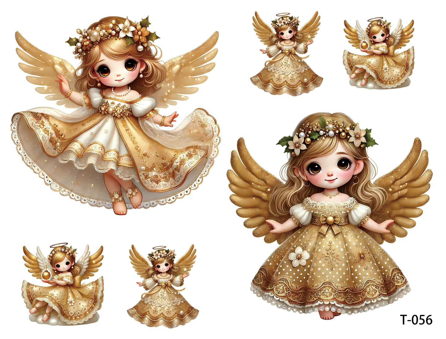 T051-T060 3D pre-cut embossed sticker 1pcs(4.92*3.74 inch) T056