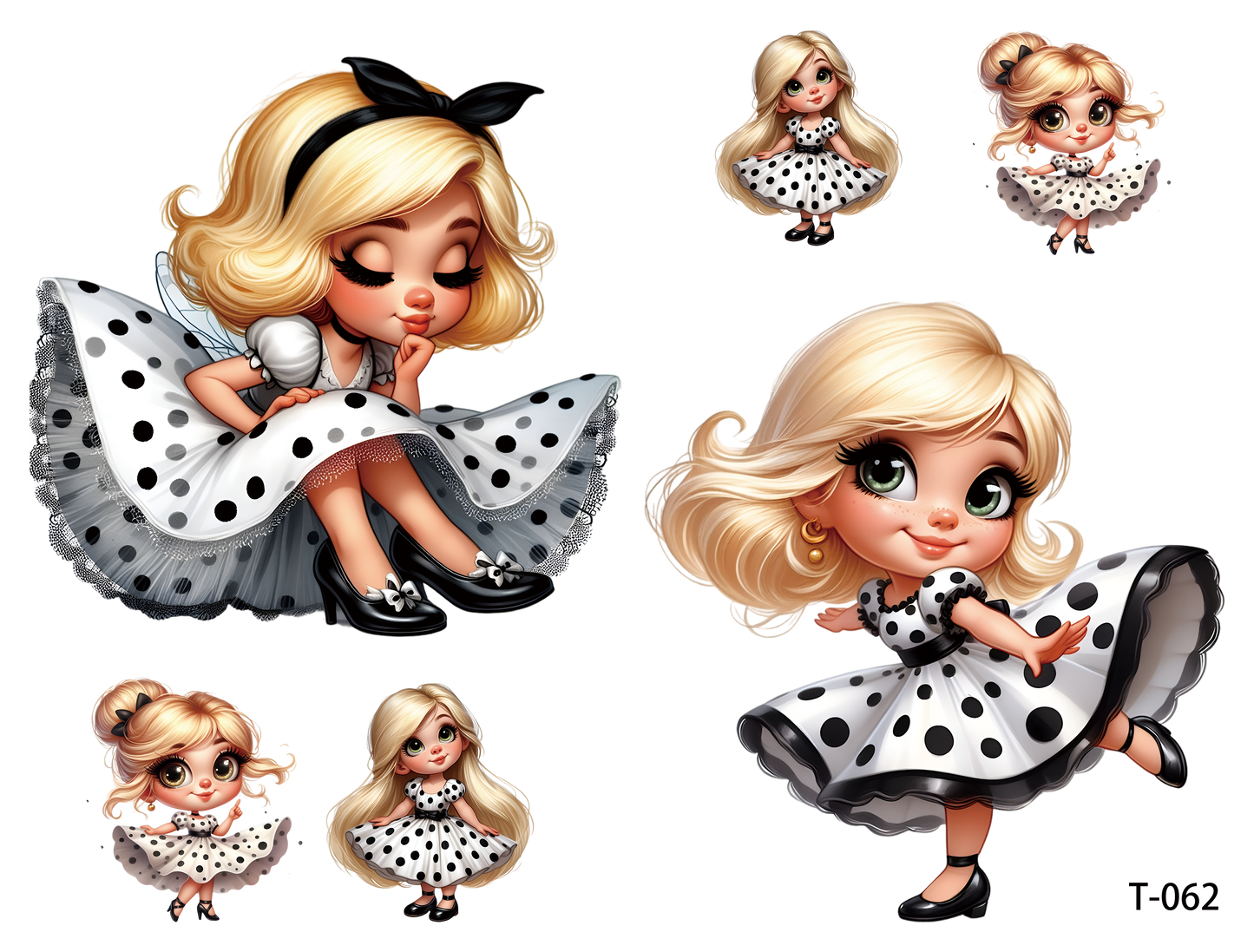 T061-T070 3D pre-cut embossed sticker 1pcs(4.92*3.74 inch) T062