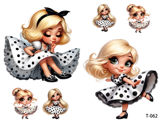 T061-T070 3D pre-cut embossed sticker 1pcs(4.92*3.74 inch) T062