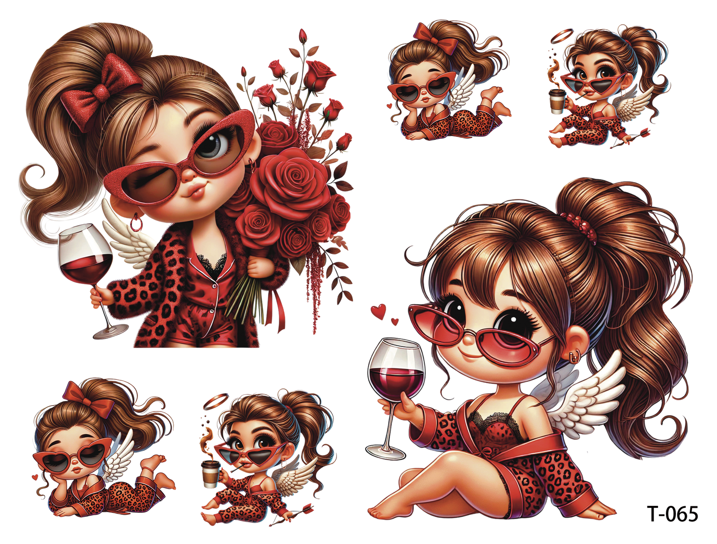 T061-T070 3D pre-cut embossed sticker 1pcs(4.92*3.74 inch) T065