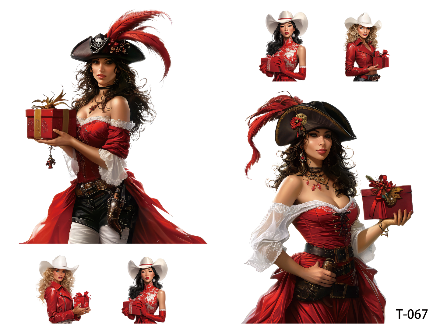 T061-T070 3D pre-cut embossed sticker 1pcs(4.92*3.74 inch) T067