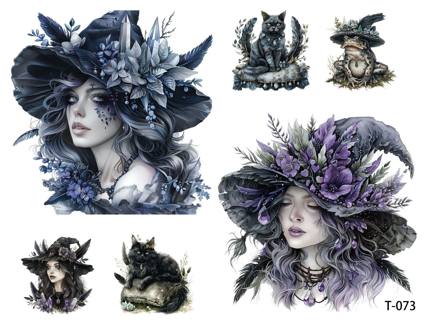 T071-T080 3D pre-cut embossed sticker 1pcs(4.92*3.74 inch) T073