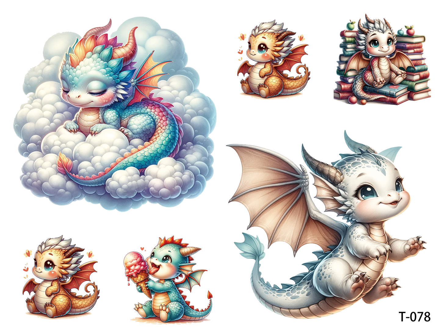 T071-T080 3D pre-cut embossed sticker 1pcs(4.92*3.74 inch) T078