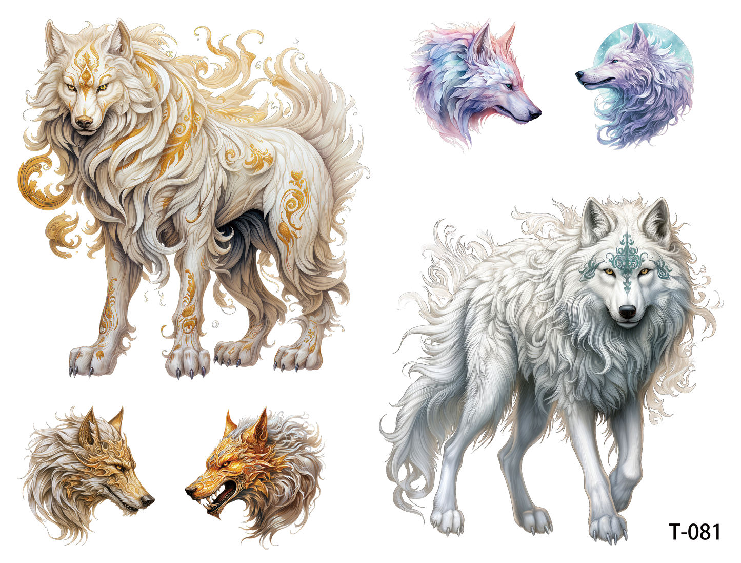 T081-T090 3D pre-cut embossed sticker 1pcs(4.92*3.74 inch) T081