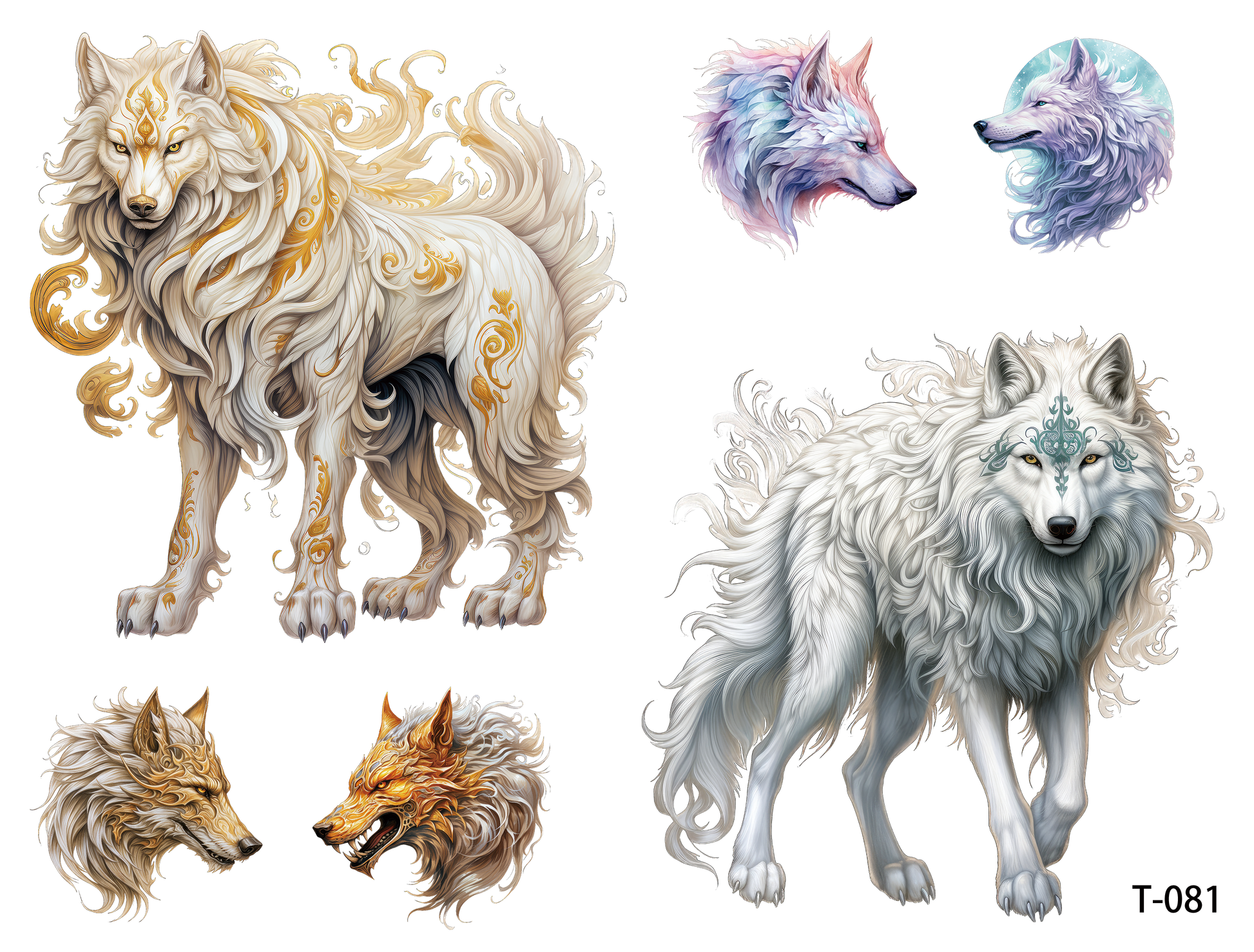 T081-T090 3D pre-cut embossed sticker 1pcs(4.92*3.74 inch) T081