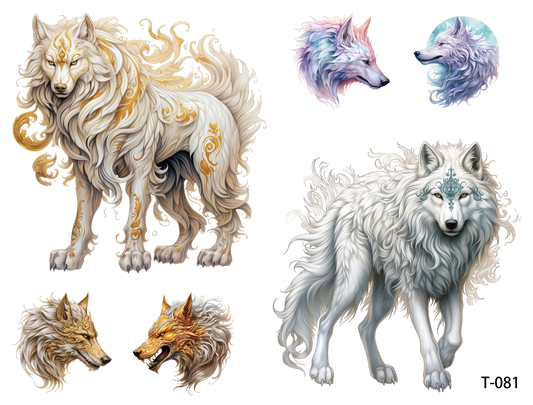 T081-T090 3D pre-cut embossed sticker 1pcs(4.92*3.74 inch) T081