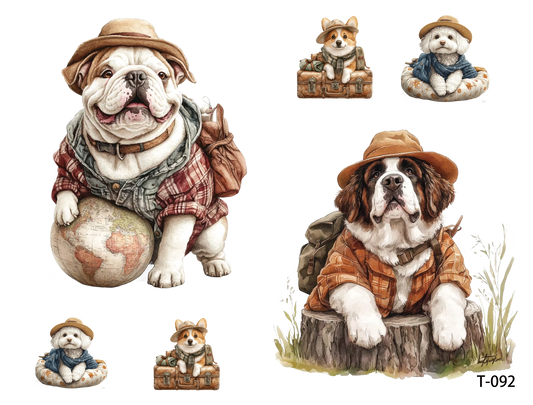 T091-T100 3D pre-cut embossed sticker 1pcs(4.92*3.74 inch) T092