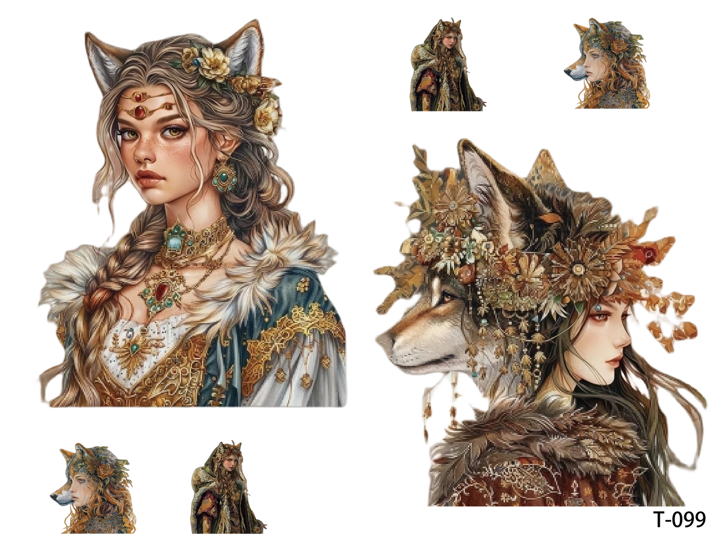 T091-T100 3D pre-cut embossed sticker 1pcs(4.92*3.74 inch) T099