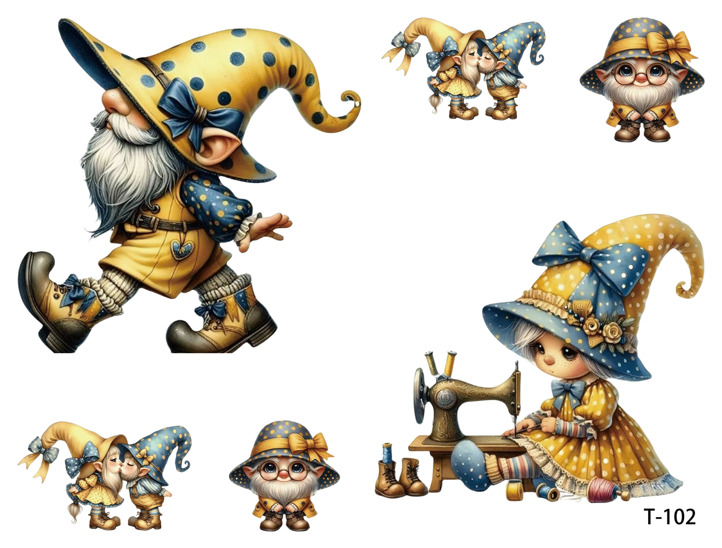 T101-T110 3D pre-cut embossed sticker 1pcs（4.92*3.74 inch） T102