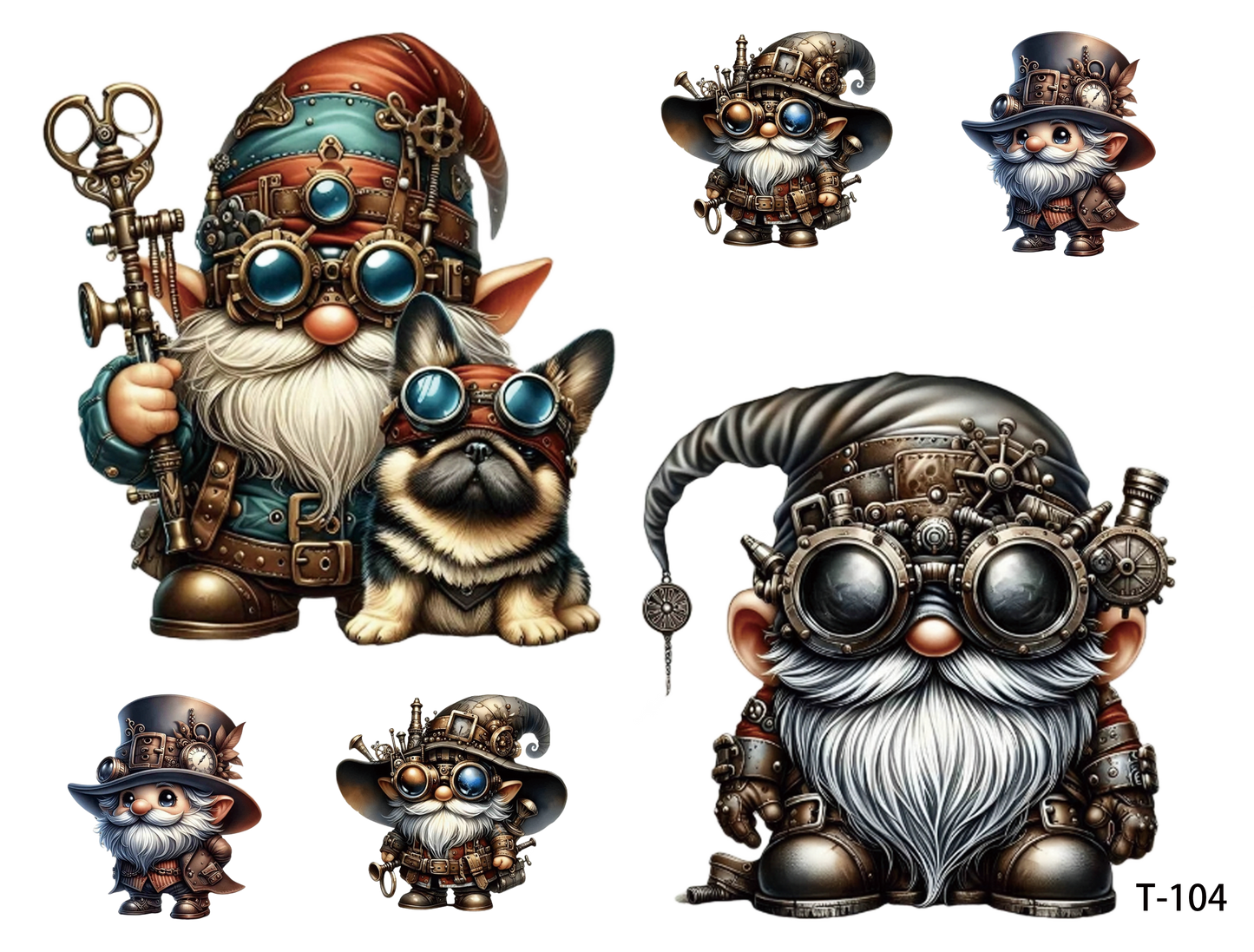 T101-T110 3D pre-cut embossed sticker 1pcs（4.92*3.74 inch） T104