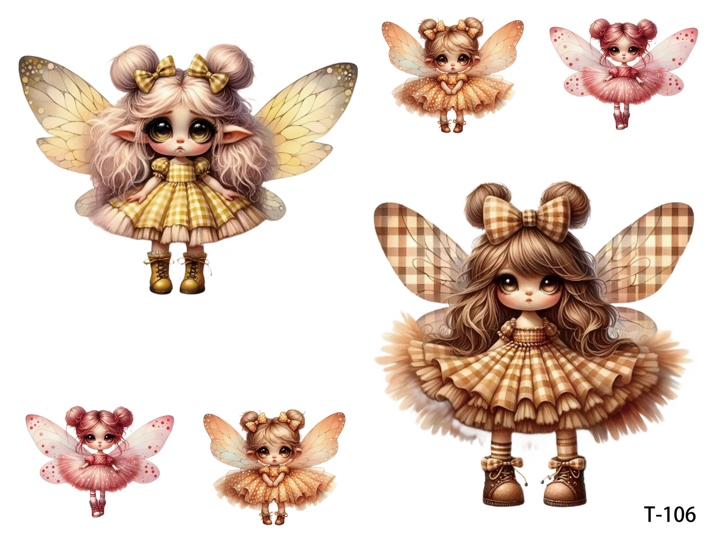 T101-T110 3D pre-cut embossed sticker 1pcs（4.92*3.74 inch） T106