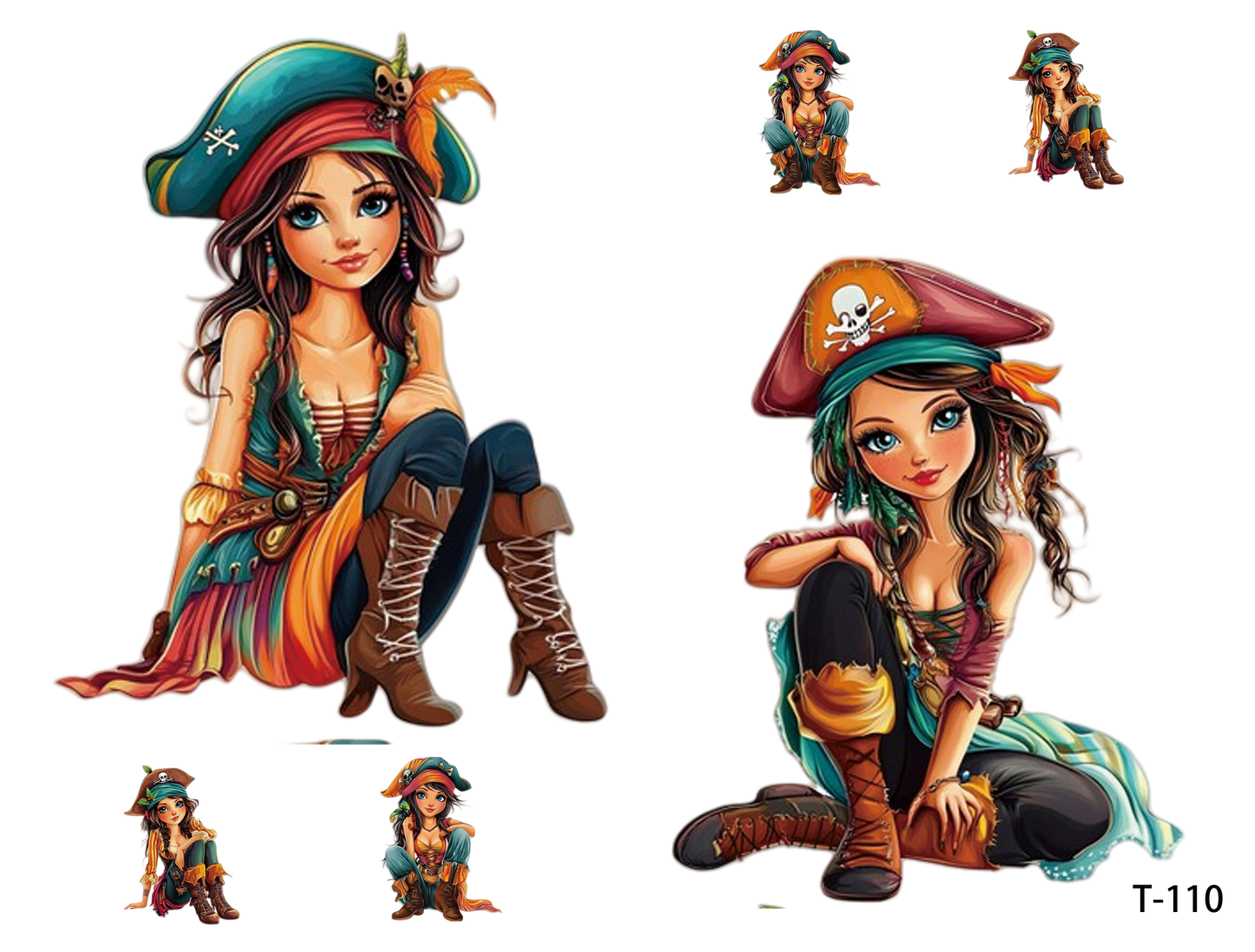 T101-T110 3D pre-cut embossed sticker 1pcs（4.92*3.74 inch） T110