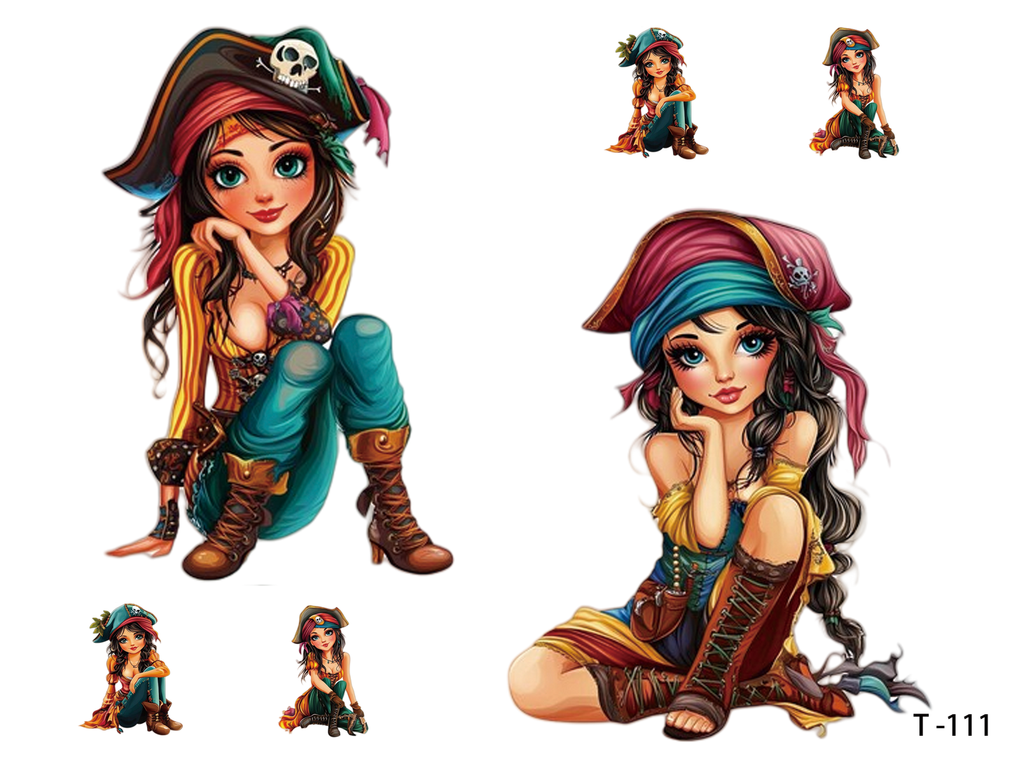 T111-T120 3D pre-cut embossed sticker 1pcs(4.92*3.74 inch) T111