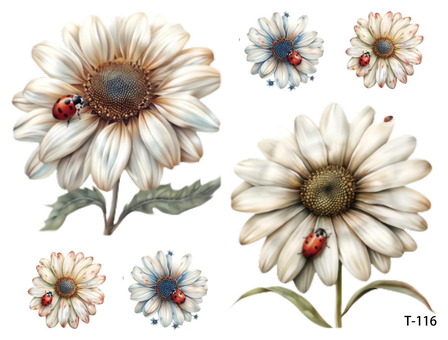 T111-T120 3D pre-cut embossed sticker 1pcs(4.92*3.74 inch) T116