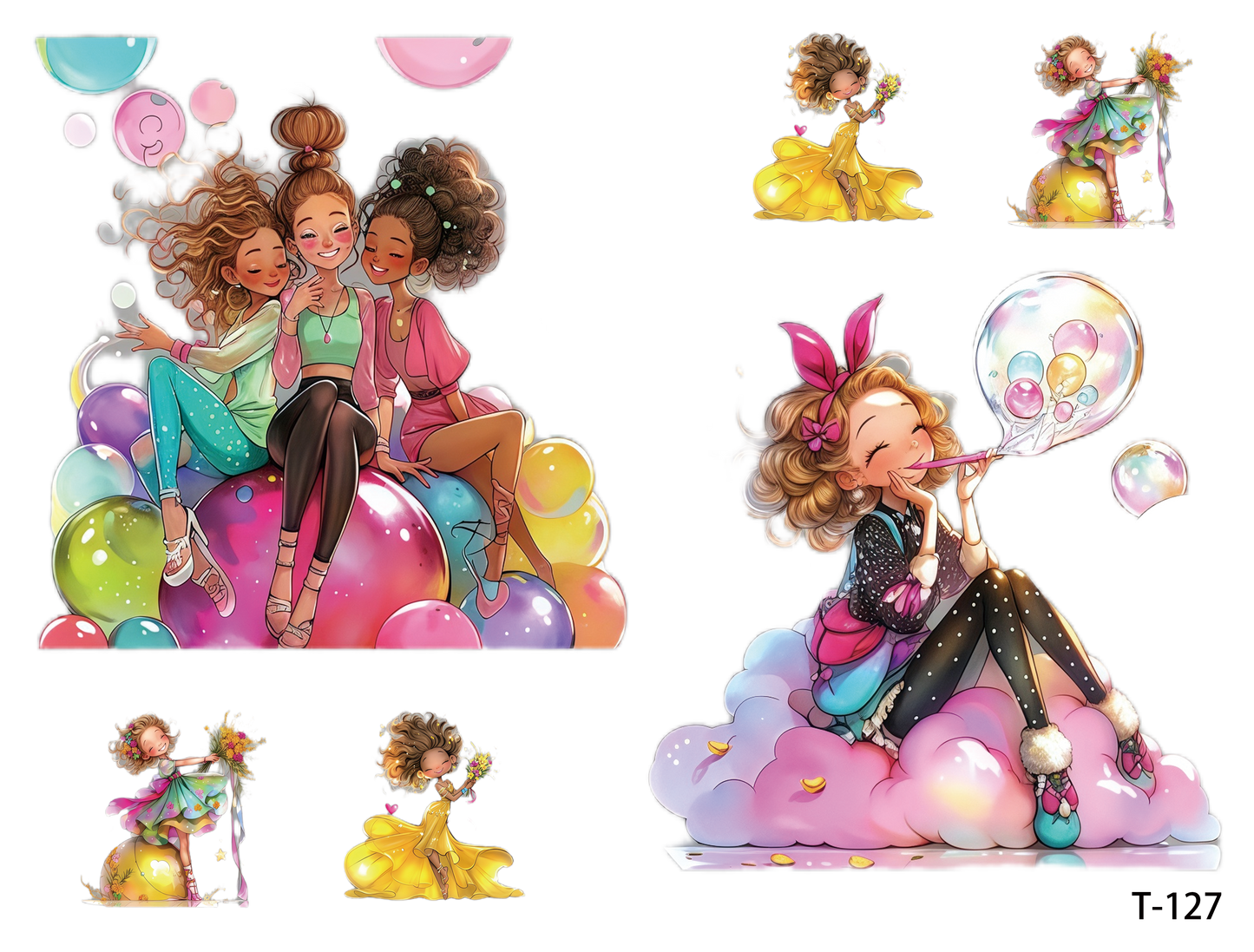 T121-T130 3D pre-cut embossed sticker 1pcs(4.92*3.74 inch) T127