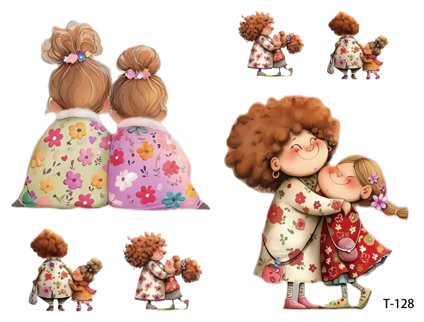 T121-T130 3D pre-cut embossed sticker 1pcs(4.92*3.74 inch) T128