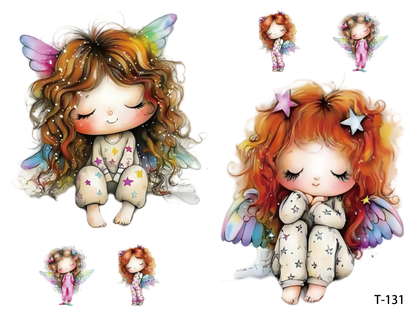 T131-T140 3D pre-cut embossed sticker 1pcs(4.92*3.74 inch) T131