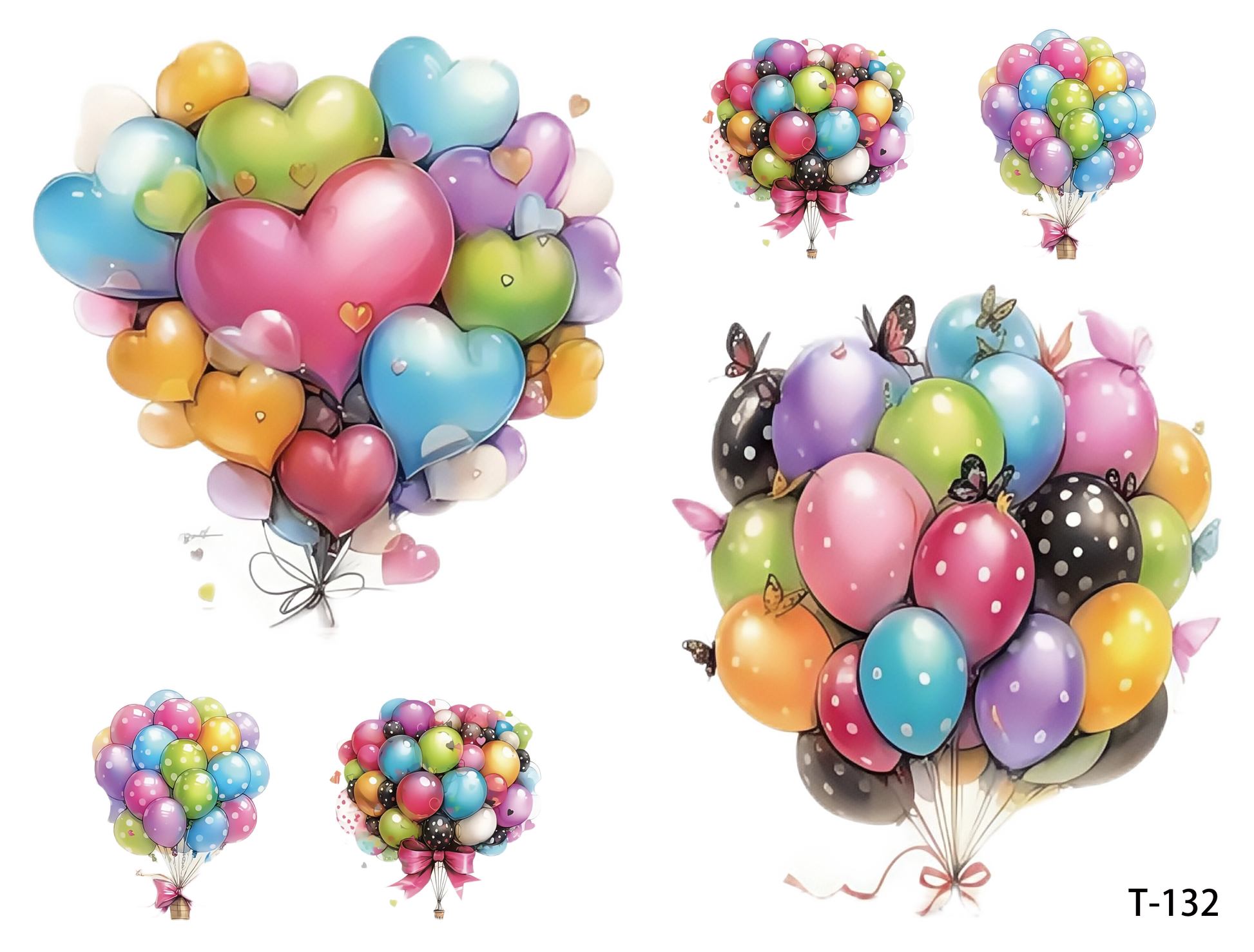 T131-T140 3D pre-cut embossed sticker 1pcs(4.92*3.74 inch)