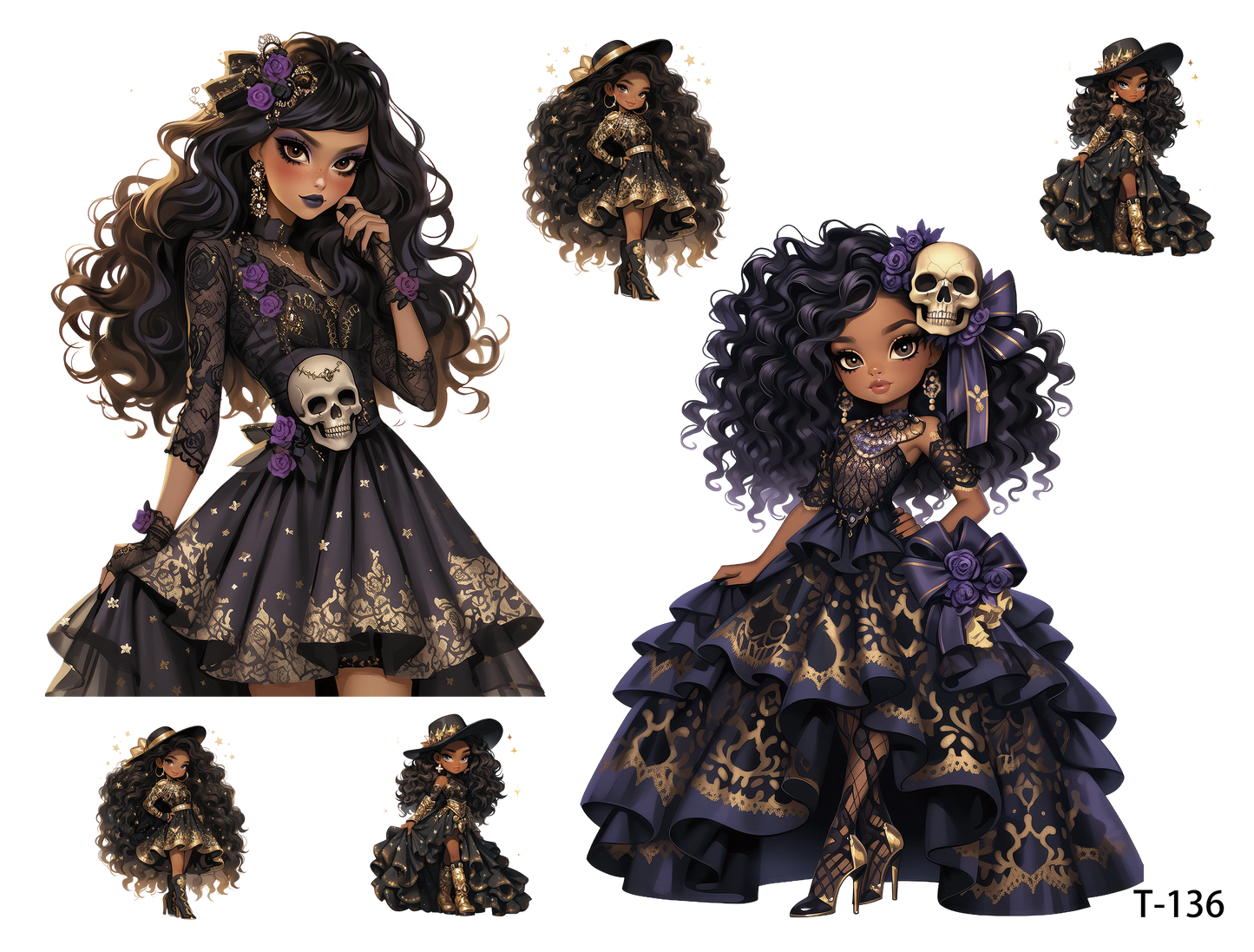 T131-T140 3D pre-cut embossed sticker 1pcs(4.92*3.74 inch) T136