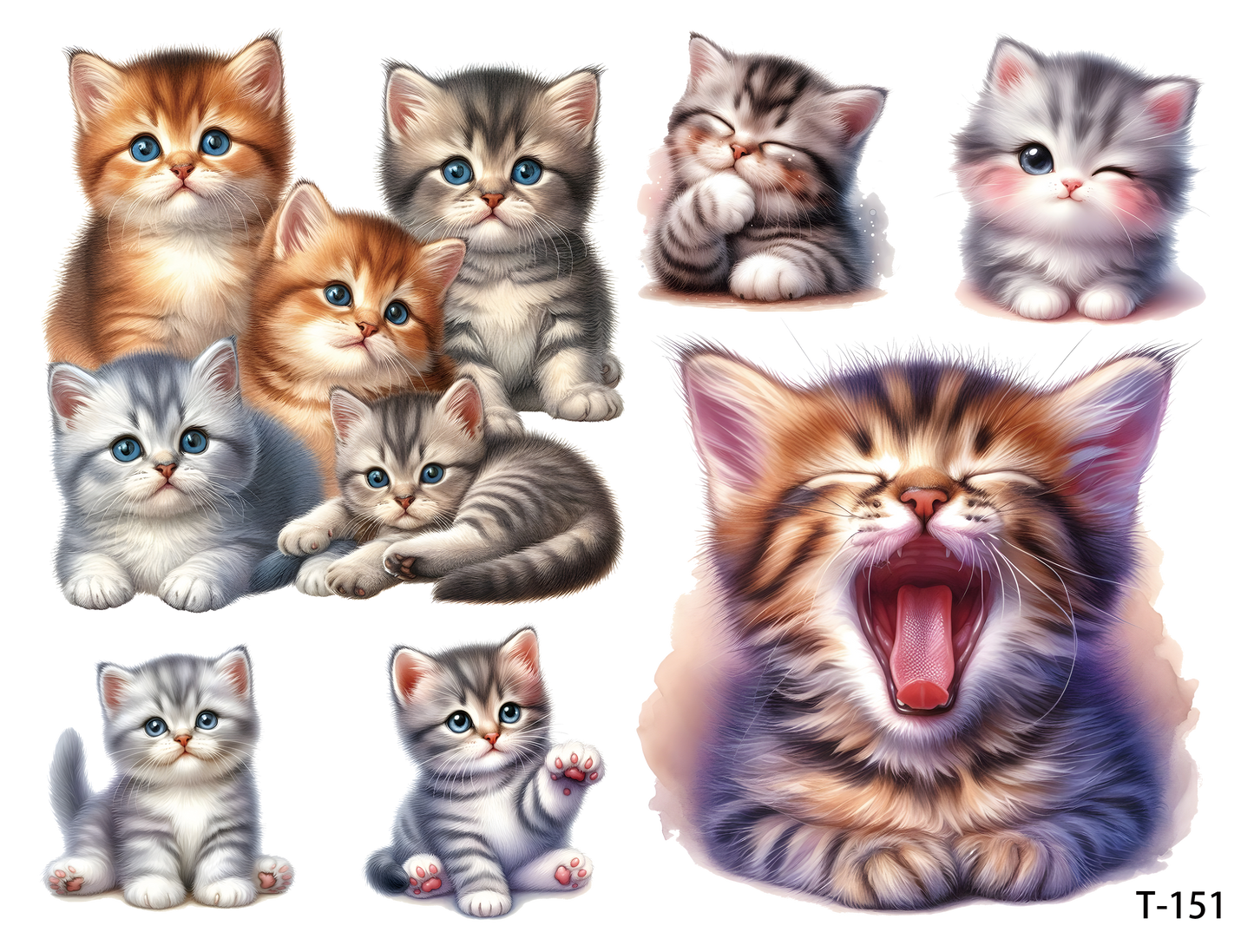 T151-T160 3D pre-cut embossed sticker 1pcs(4.92*3.74 inch) T151