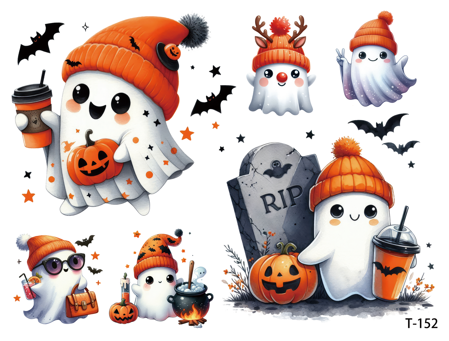 T151-T160 3D pre-cut embossed sticker 1pcs(4.92*3.74 inch) T152