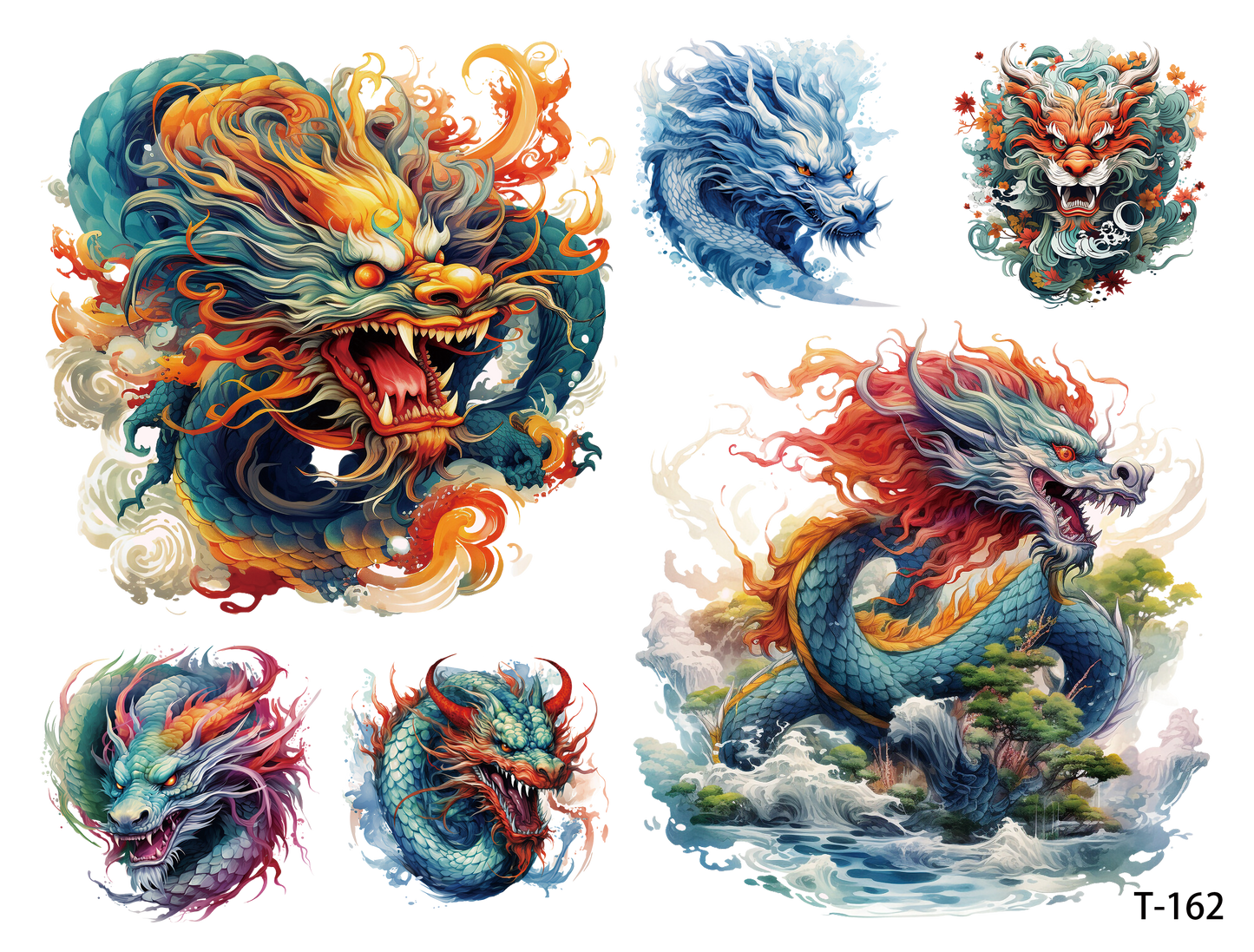 T161-T170 3D pre-cut embossed sticker 1pcs(4.92*3.74 inch) T162