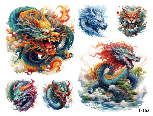 T161-T170 3D pre-cut embossed sticker 1pcs(4.92*3.74 inch) T162