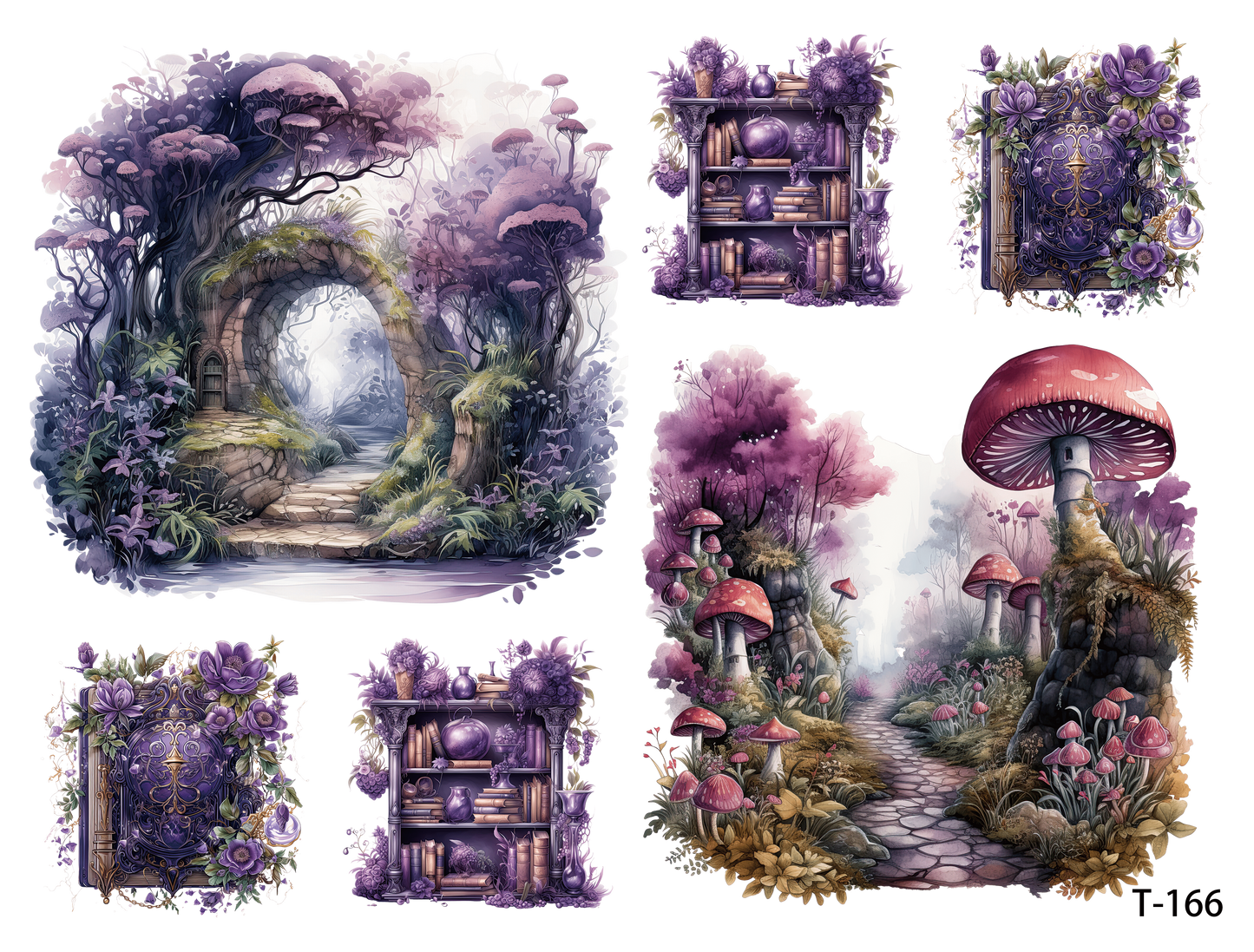 T161-T170 3D pre-cut embossed sticker 1pcs(4.92*3.74 inch) T166