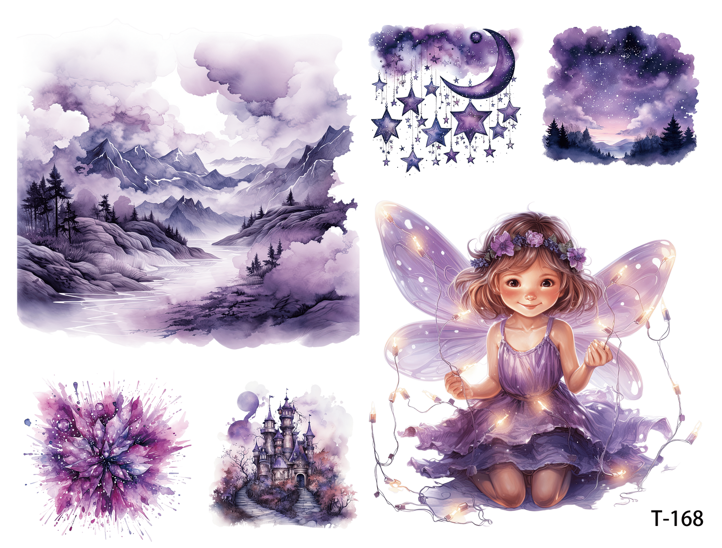 T161-T170 3D pre-cut embossed sticker 1pcs(4.92*3.74 inch) T168