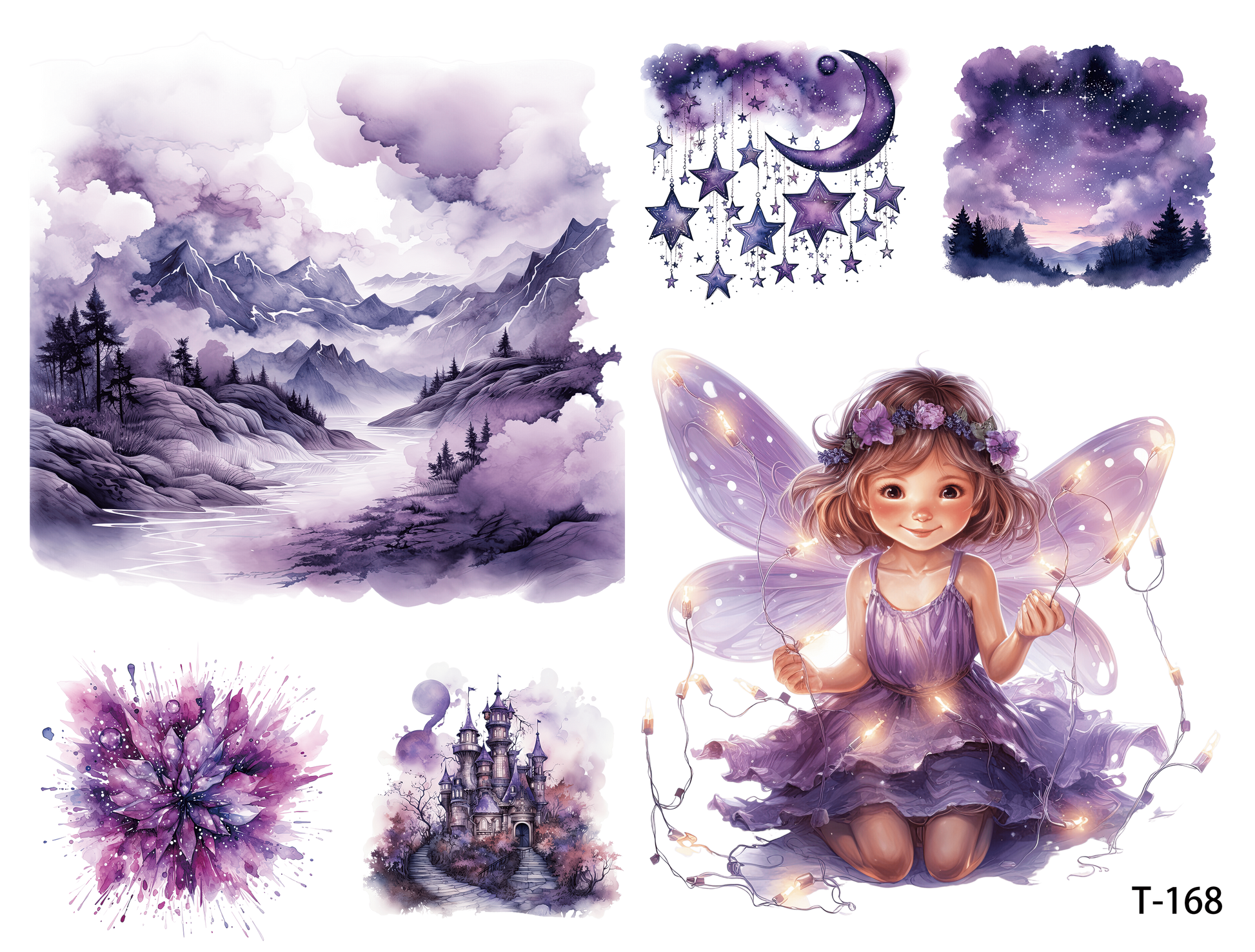 T161-T170 3D pre-cut embossed sticker 1pcs(4.92*3.74 inch) T168
