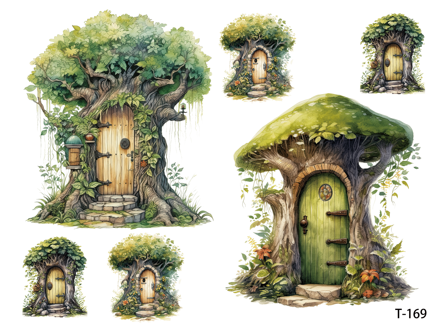 T161-T170 3D pre-cut embossed sticker 1pcs(4.92*3.74 inch) T169