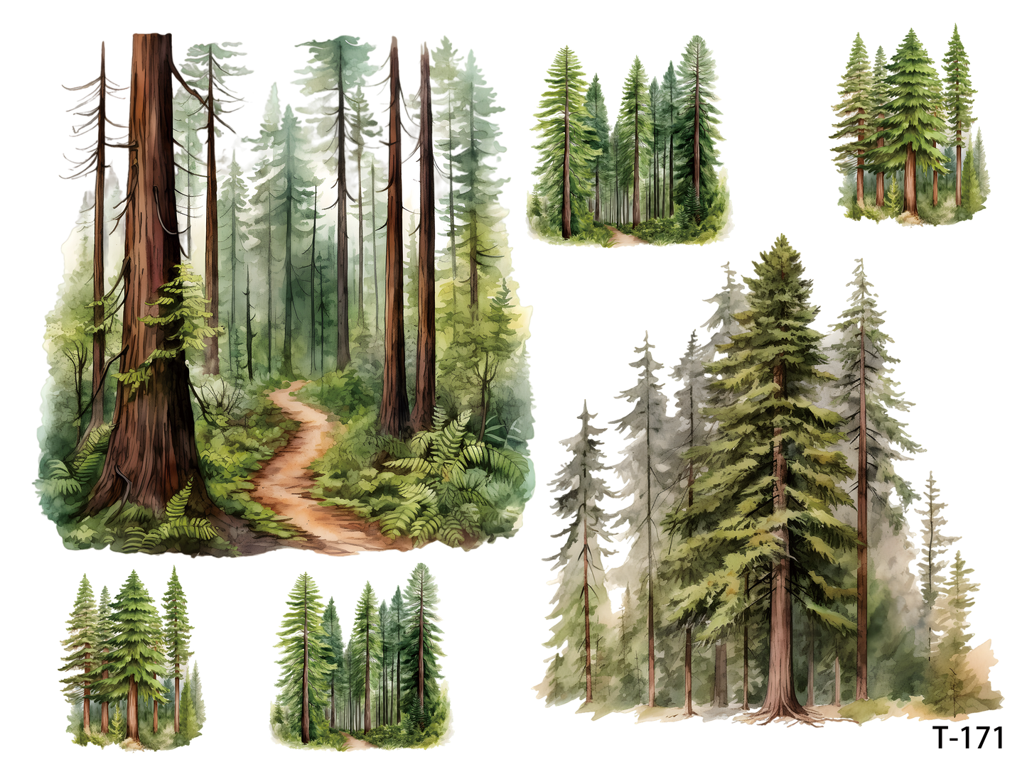 T171-T180 3D pre-cut embossed sticker 1pcs(4.92*3.74 inch) T171