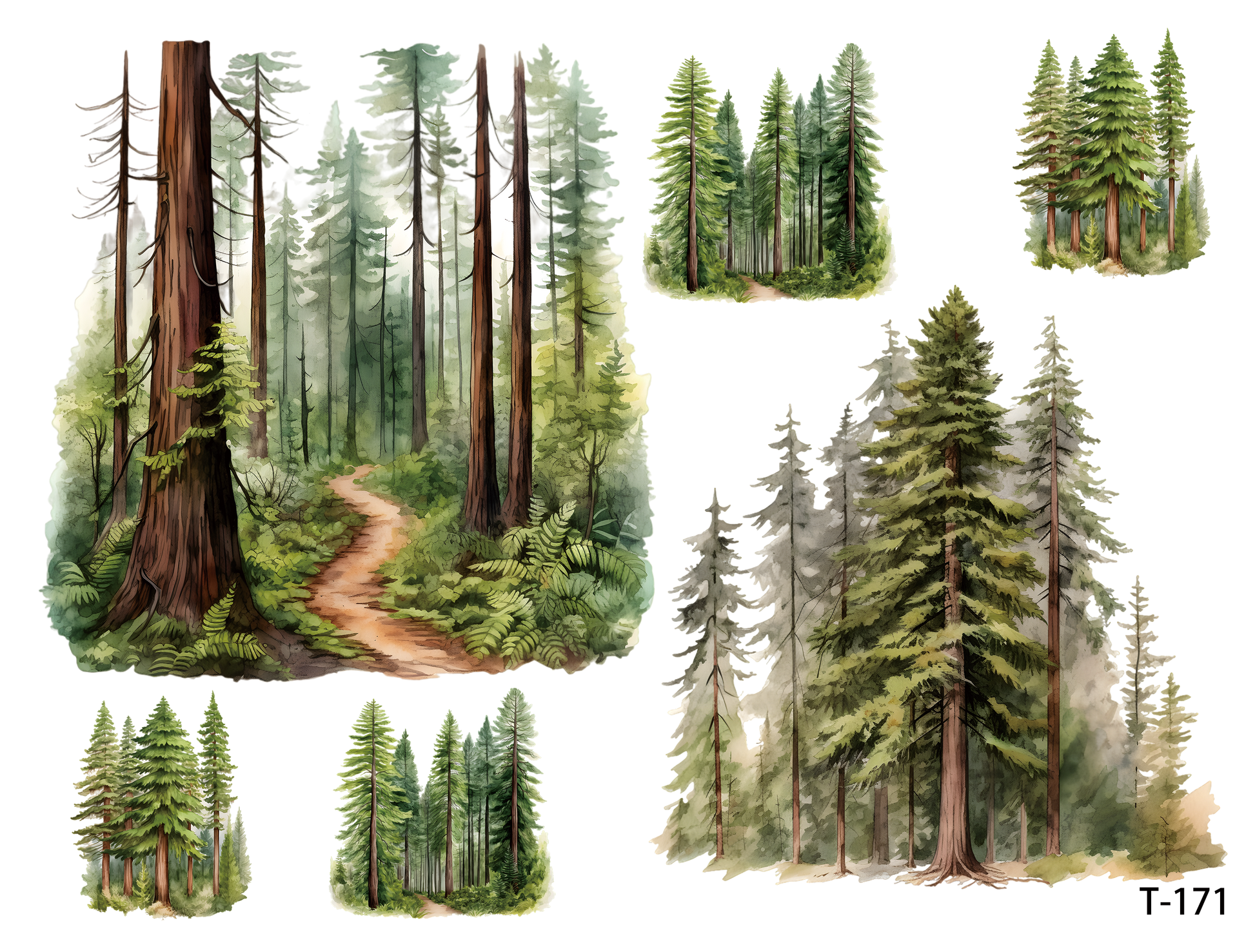 T171-T180 3D pre-cut embossed sticker 1pcs(4.92*3.74 inch) T171