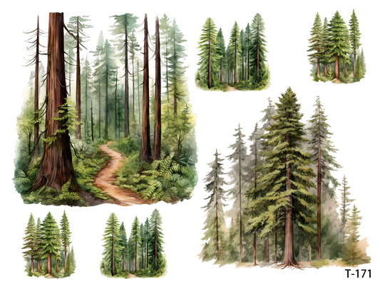 T171-T180 3D pre-cut embossed sticker 1pcs(4.92*3.74 inch) T171