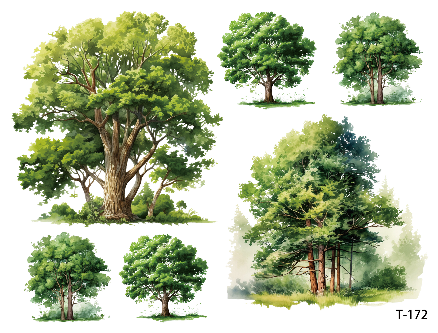 T171-T180 3D pre-cut embossed sticker 1pcs(4.92*3.74 inch) T172