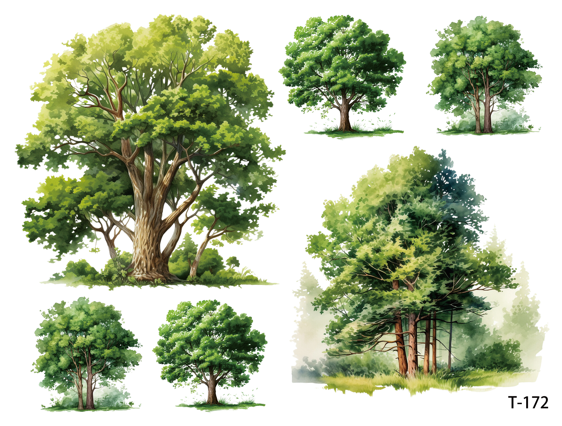 T171-T180 3D pre-cut embossed sticker 1pcs(4.92*3.74 inch) T172