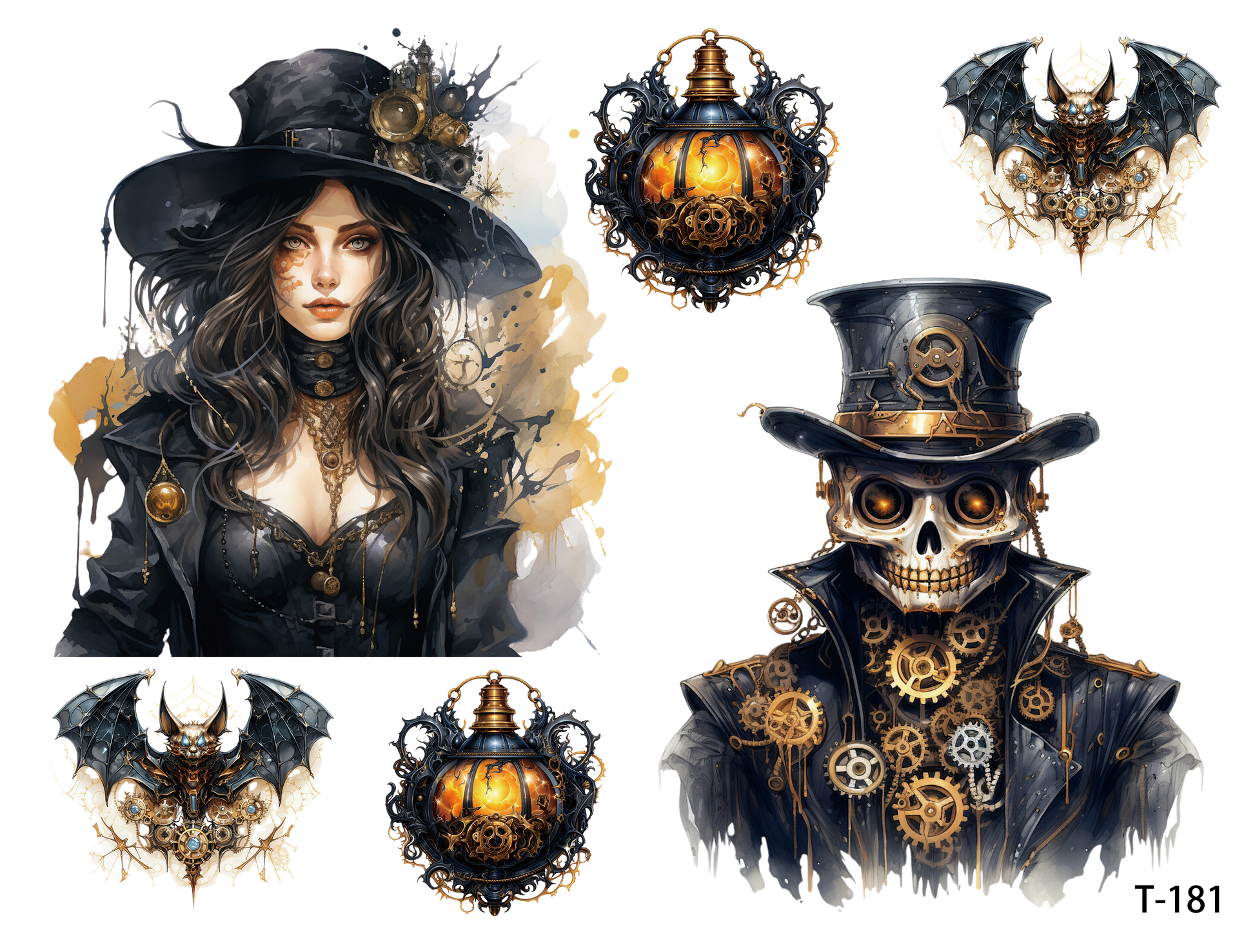 T181-T190 3D pre-cut embossed sticker 1pcs(4.92*3.74 inch) T181