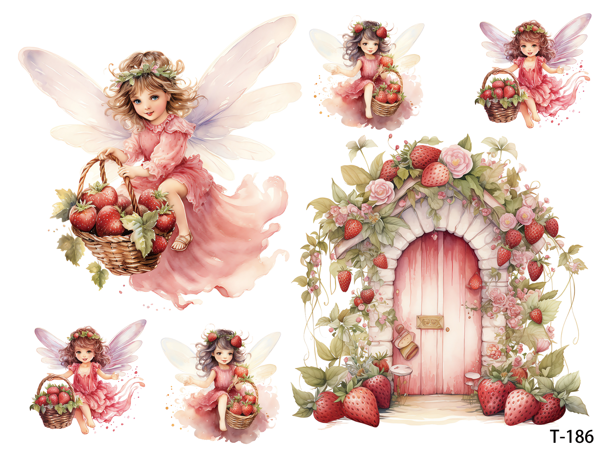 T181-T190 3D pre-cut embossed sticker 1pcs(4.92*3.74 inch) T186