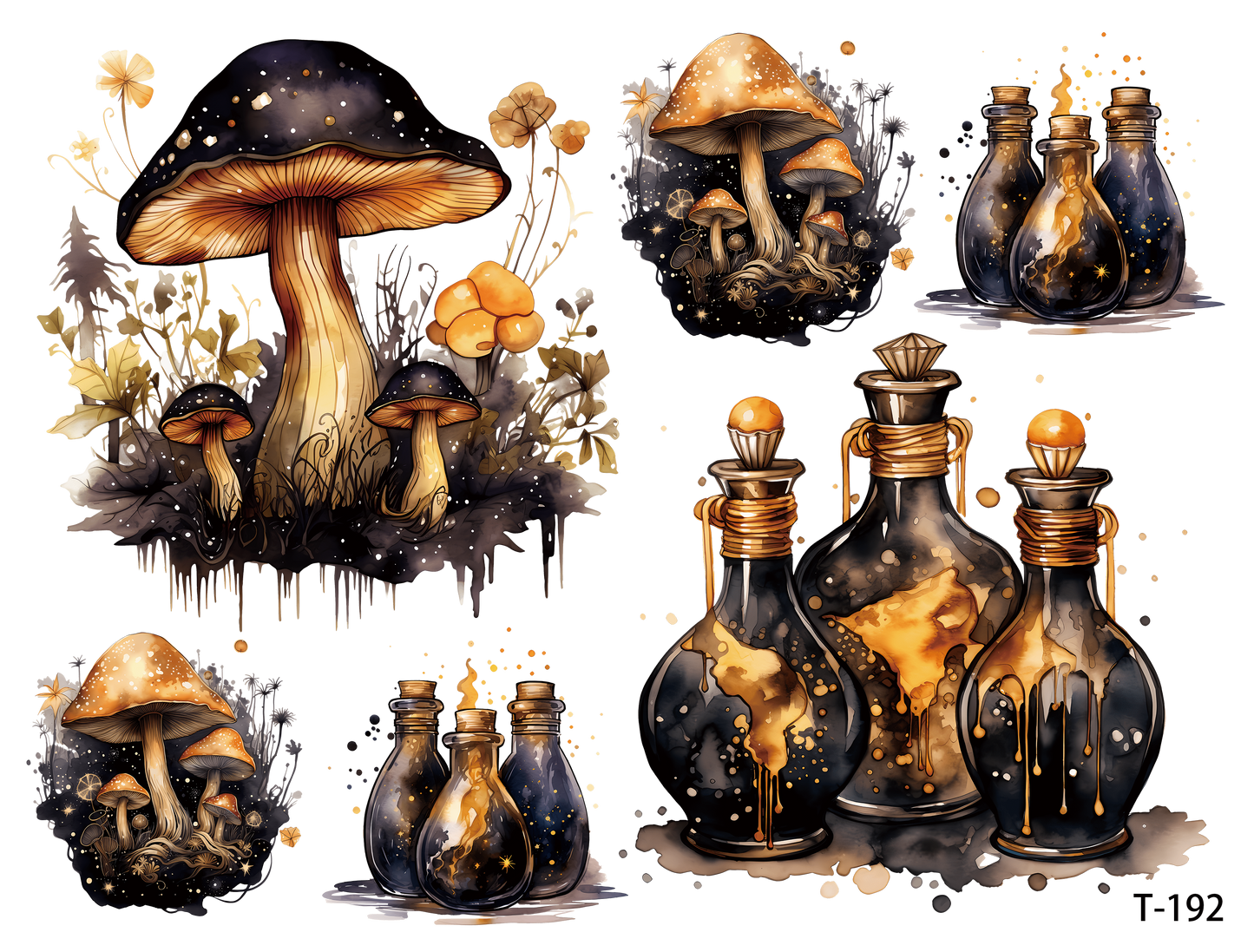 T191-T200 3D pre-cut embossed sticker 1pcs(4.92*3.74 inch) T192