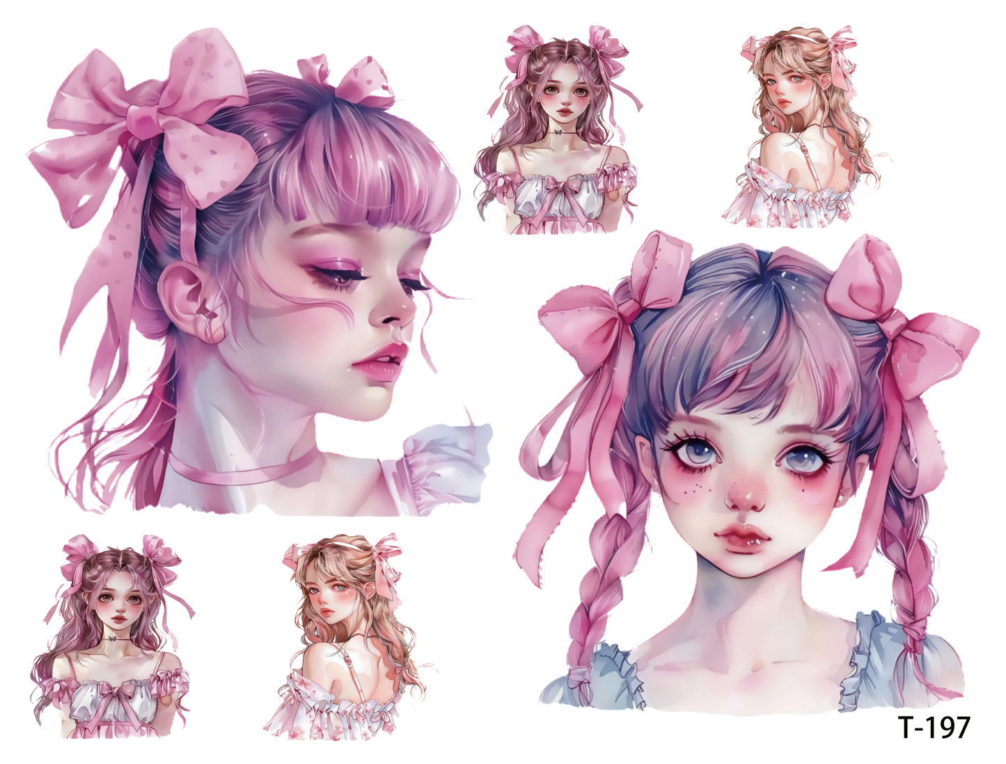 T191-T200 3D pre-cut embossed sticker 1pcs(4.92*3.74 inch) T197