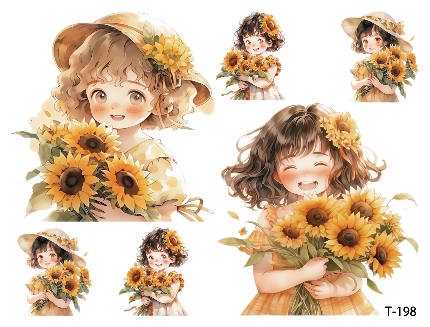 T191-T200 3D pre-cut embossed sticker 1pcs(4.92*3.74 inch) T198