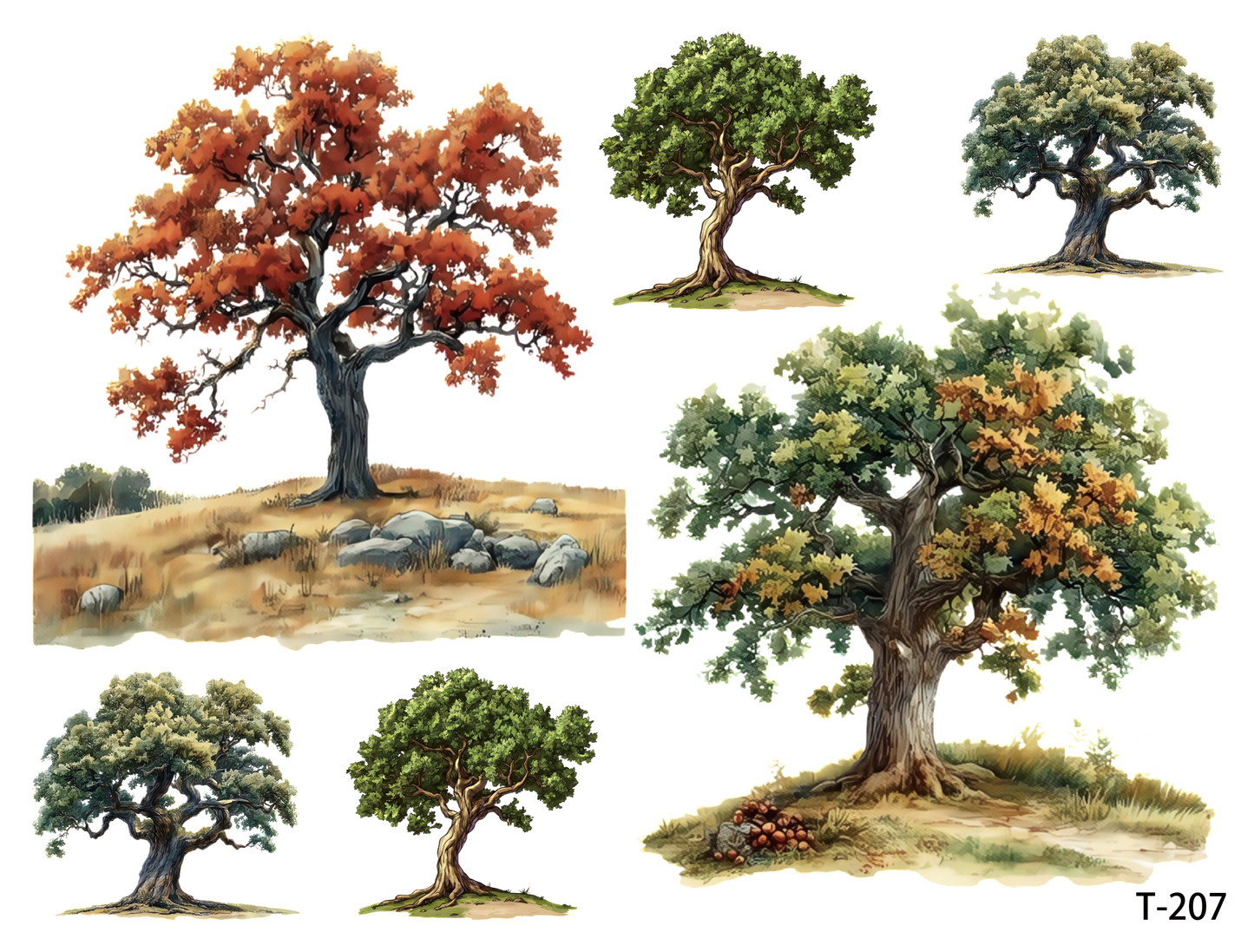 T201-T210 3D pre-cut embossed sticker 1pcs(4.92*3.74 inch) T207