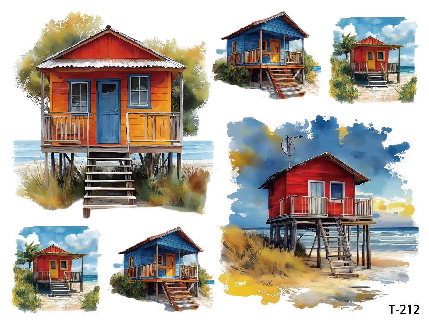 T211-T220 3D pre-cut embossed sticker 1pcs(4.92*3.74 inch) T212