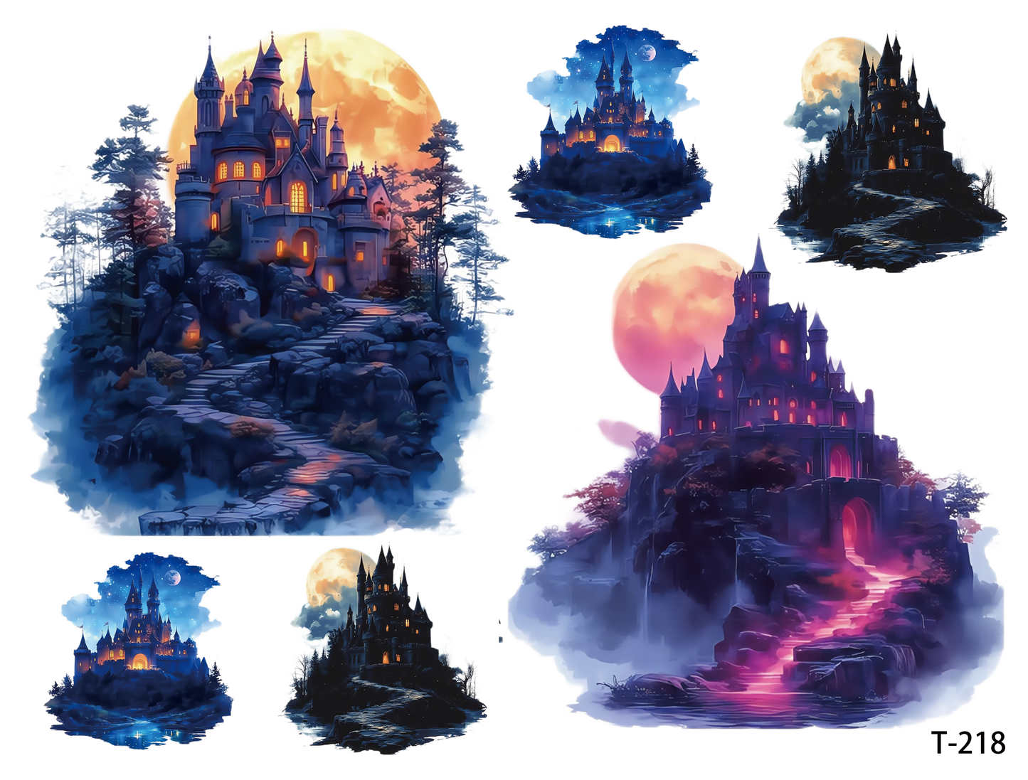 T211-T220 3D pre-cut embossed sticker 1pcs(4.92*3.74 inch) T218