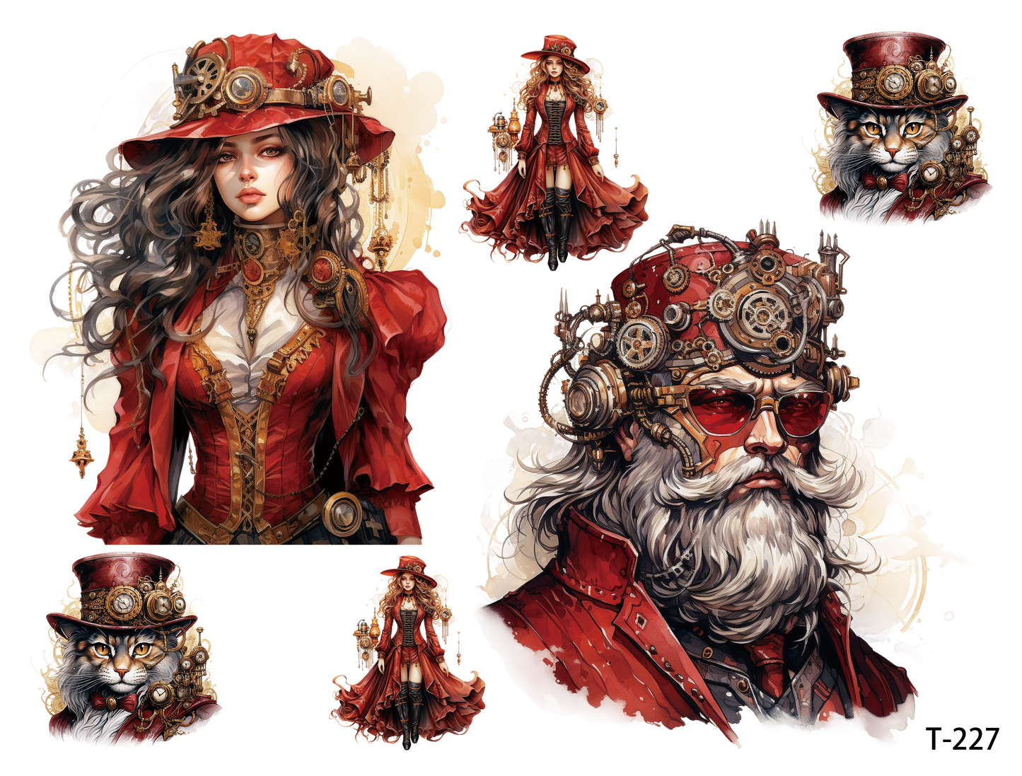 T221-T230 3D pre-cut embossed sticker 1pcs(4.92*3.74 inch) T227