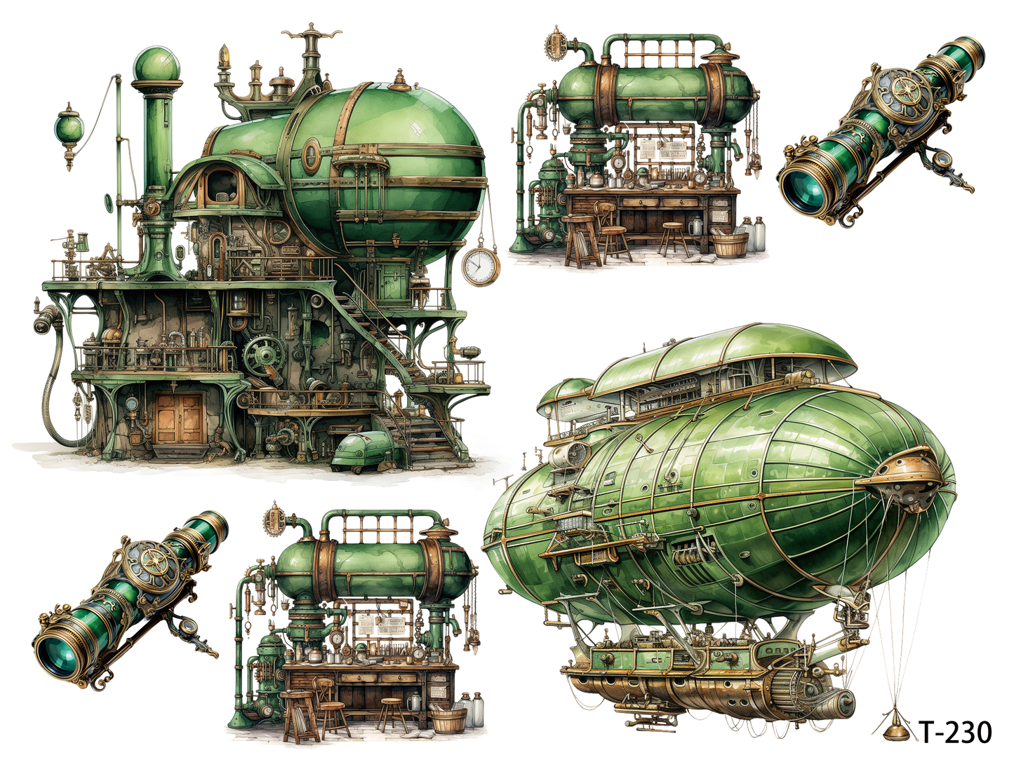 T221-T230 3D pre-cut embossed sticker 1pcs(4.92*3.74 inch) T230