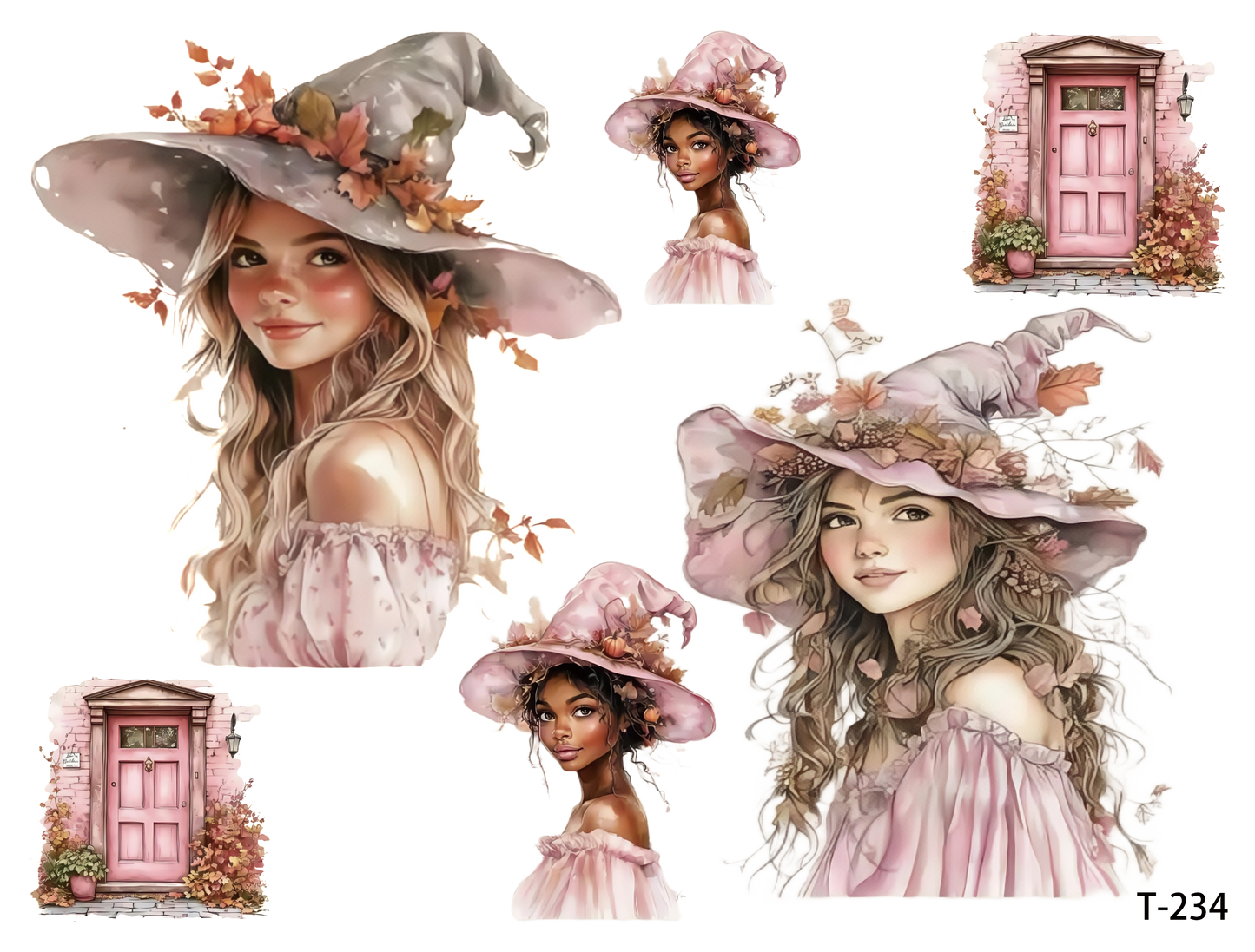 T231-T240 3D pre-cut embossed sticker 1pcs(4.92*3.74 inch) T234